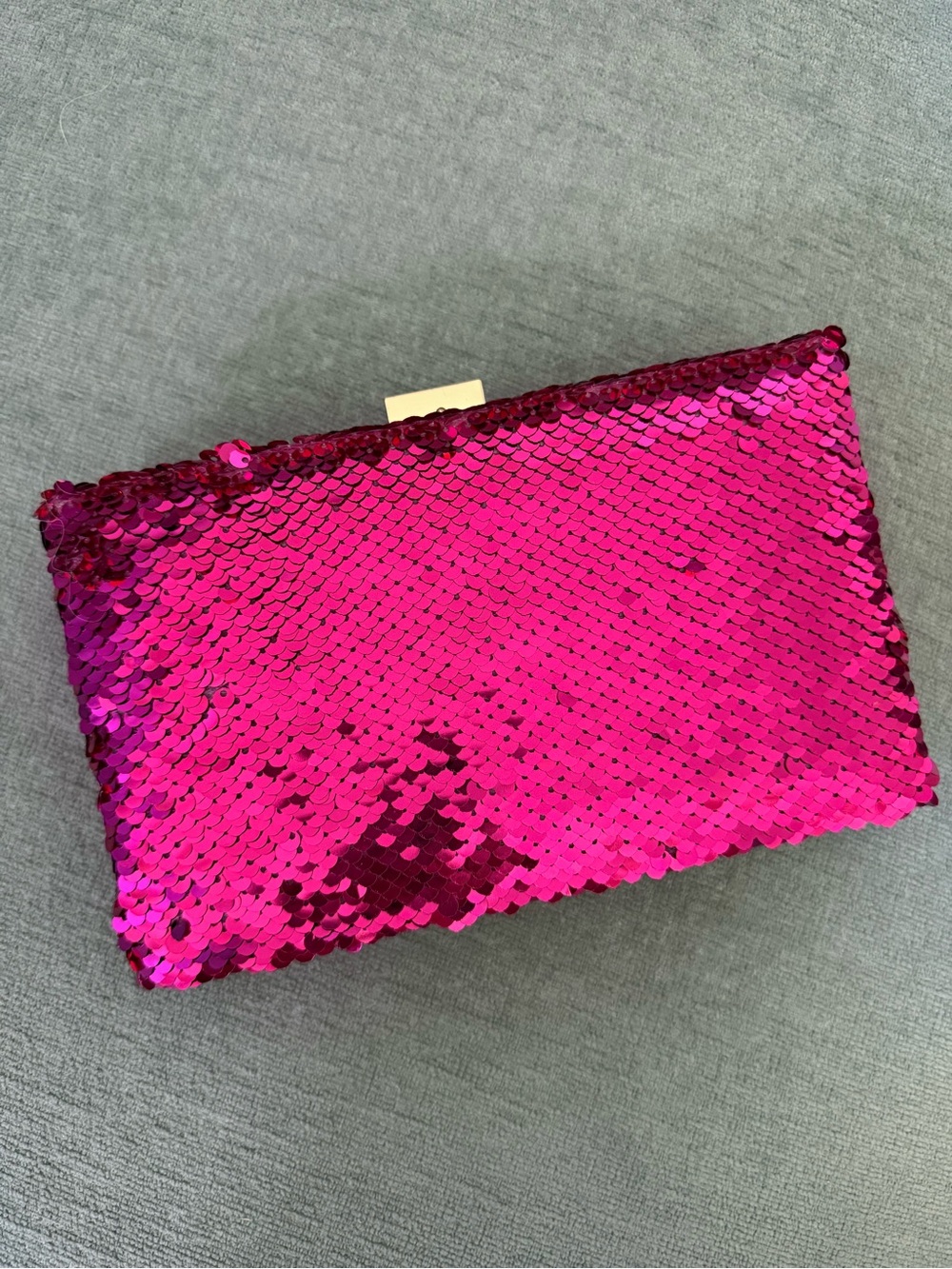 Hot pink sequin clutch / shoulder bag - like new